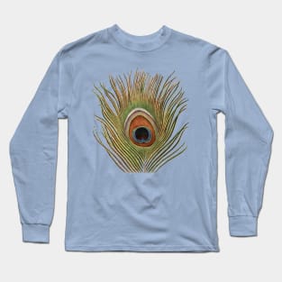 Gorgeous peacock feather with beautiful jewel tone colors Long Sleeve T-Shirt